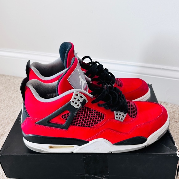 Engine Red Air Jordan 4 Retro Sneakers Size 10.5 - Picture 2 of 10
